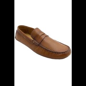 Flag LTD. Men's Morgan Leather Penny Loafer Moccasins Tan - Medium